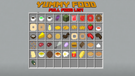 Yummy Food Minecraft Addon/Mod 1.16.0.63, 1.16.0, 1.15.0 ...