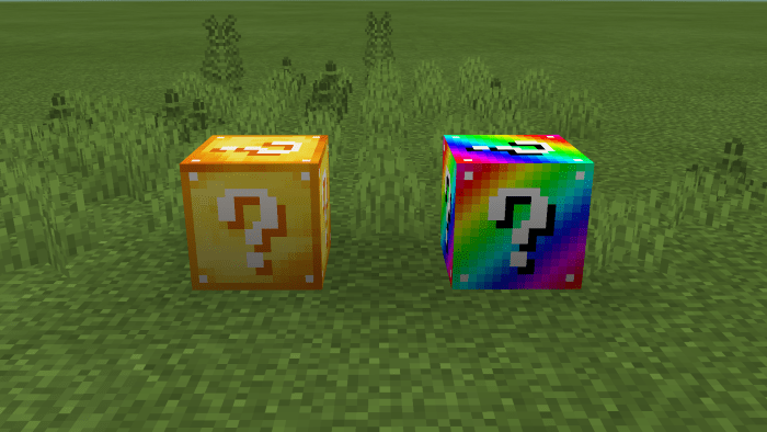 Rainbow LuckyBlock Addon for Minecraft 1.17